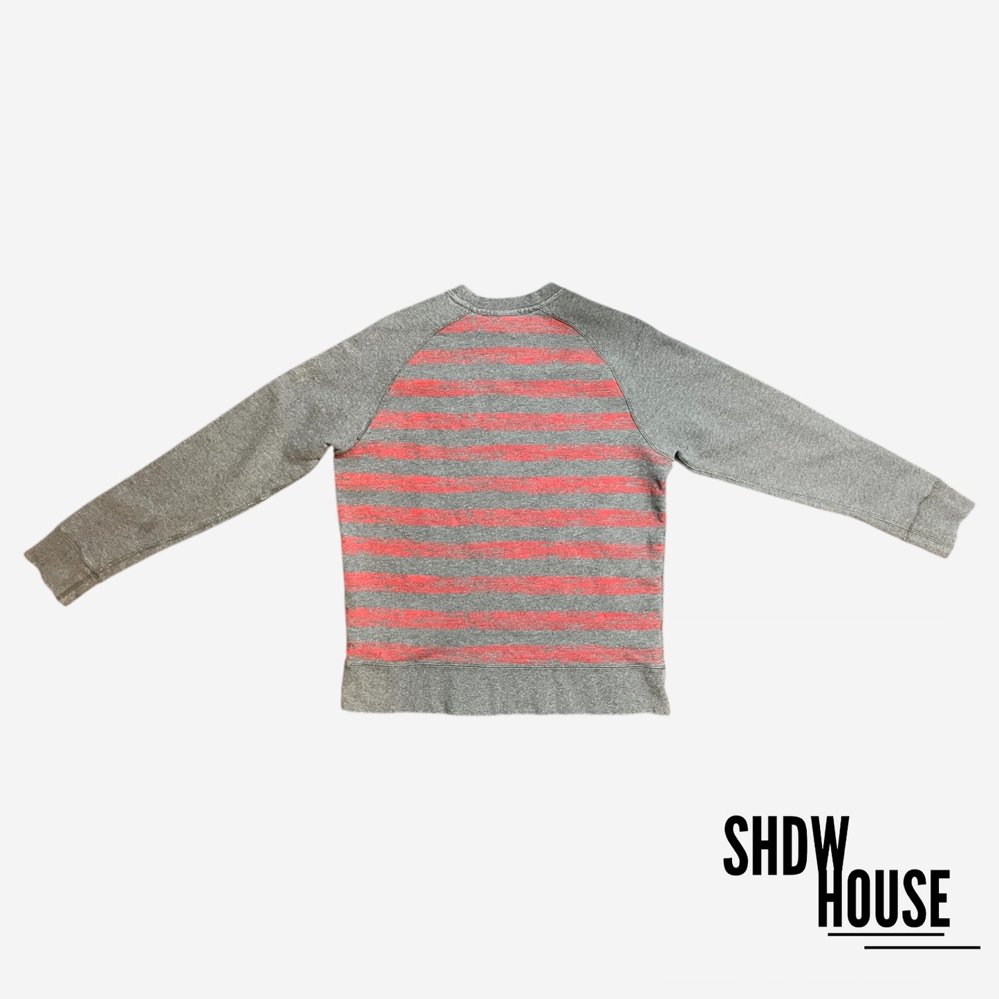 Nike Y2K Striped Sweatshirt in Grey/Red