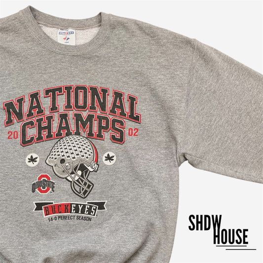 Ohio State Buckeyes 2000’s Perfect Season Sweatshirt in Grey