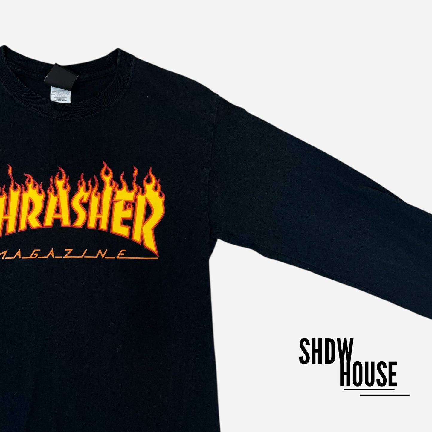 Thrasher Magazine Logo Longsleeve in Black