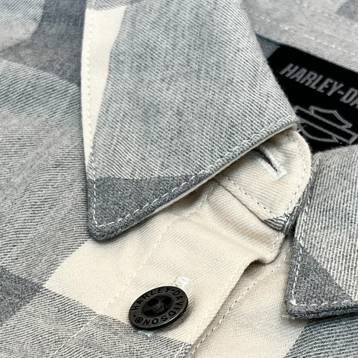 Harley Davidson Heritage Plaid L/S in White
