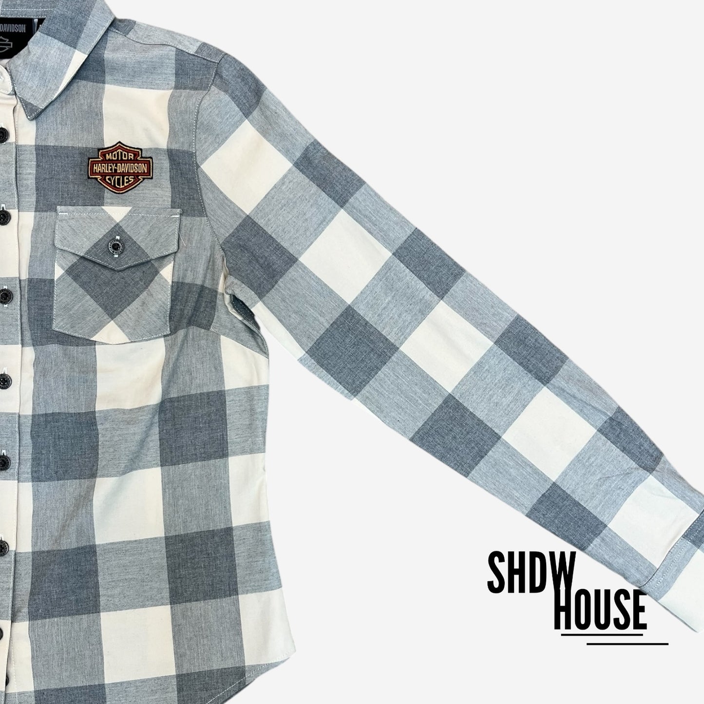 Harley Davidson Heritage Plaid L/S in White