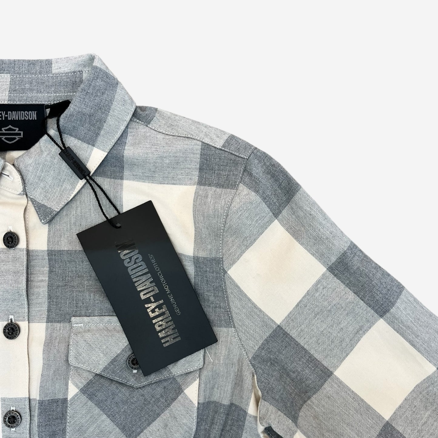 Harley Davidson Heritage Plaid L/S in White