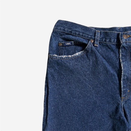 SHDWHOUSE Lee Denim Revived Jeans in Dark Blue Wash