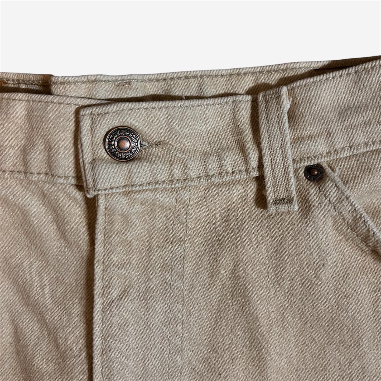 Levi Strauss & Co Vintage Orange Tab 505 Relaxed Fit Jeans in Beige