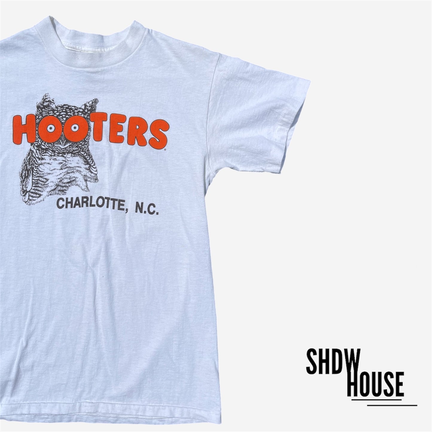 Hooters More Than A Mouthful Vintage Single Stitch Tee in White