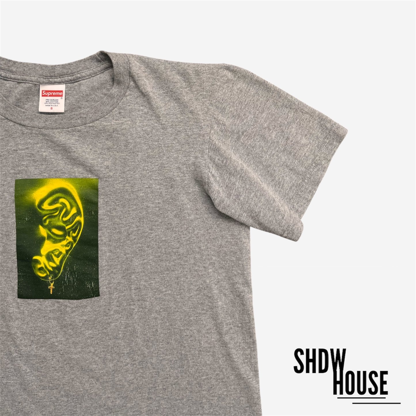 Supreme 2021 Ear Tee in Heather Grey