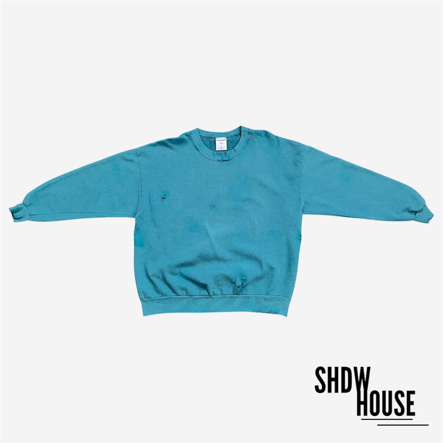 Jerzees Revived Vintage Crewneck in Washed Turquoise