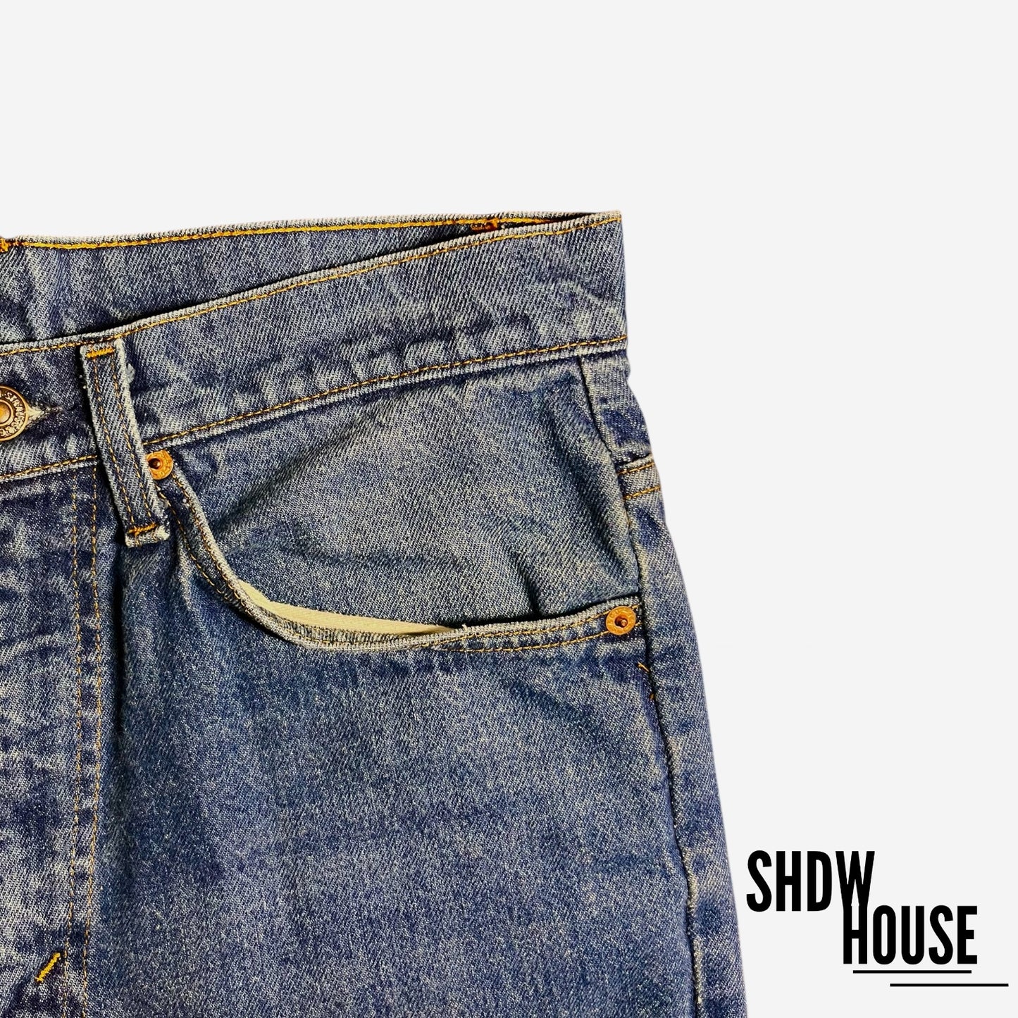 Levi Strauss & Co Vintage Orange Tab Flare Jeans in Blue Wash