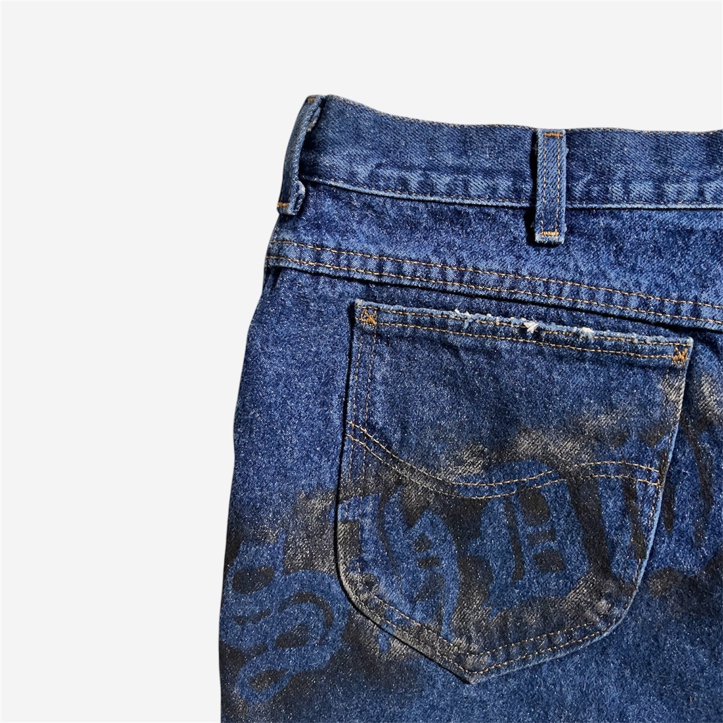 SHDWHOUSE Lee Denim Revived Jeans in Dark Blue Wash