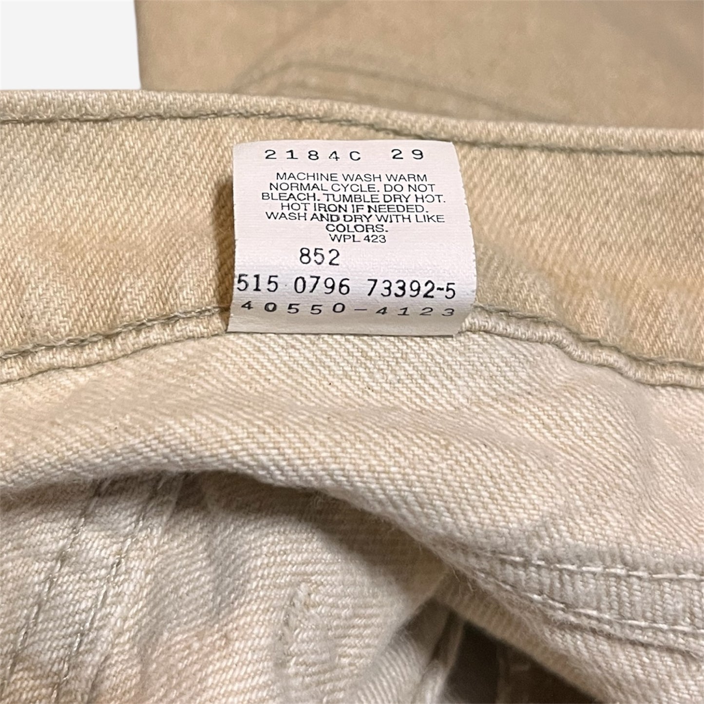 Levi Strauss & Co Vintage Orange Tab 505 Relaxed Fit Jeans in Beige