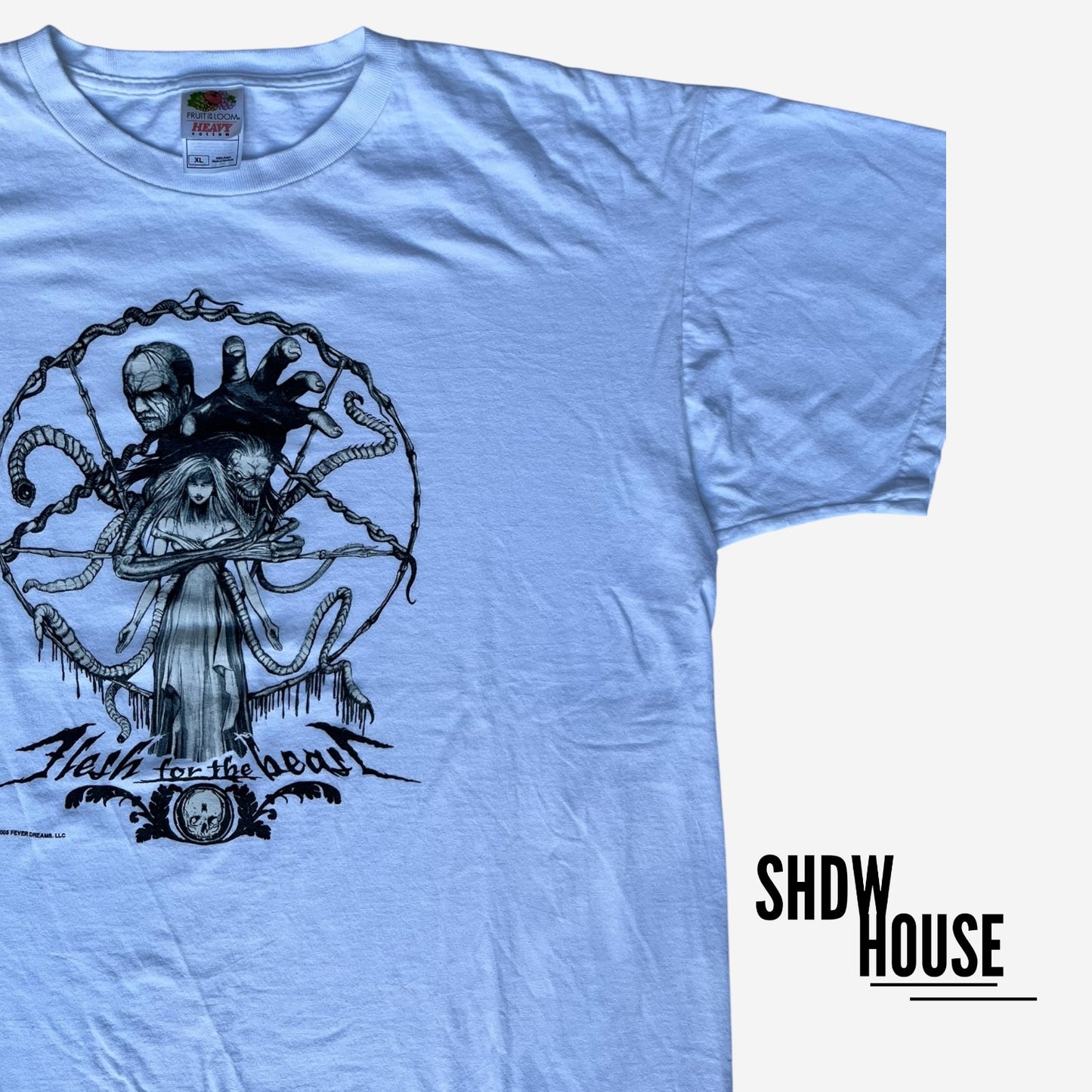 Fruit of the Loom Vintage Flesh for the Beast Tee in White