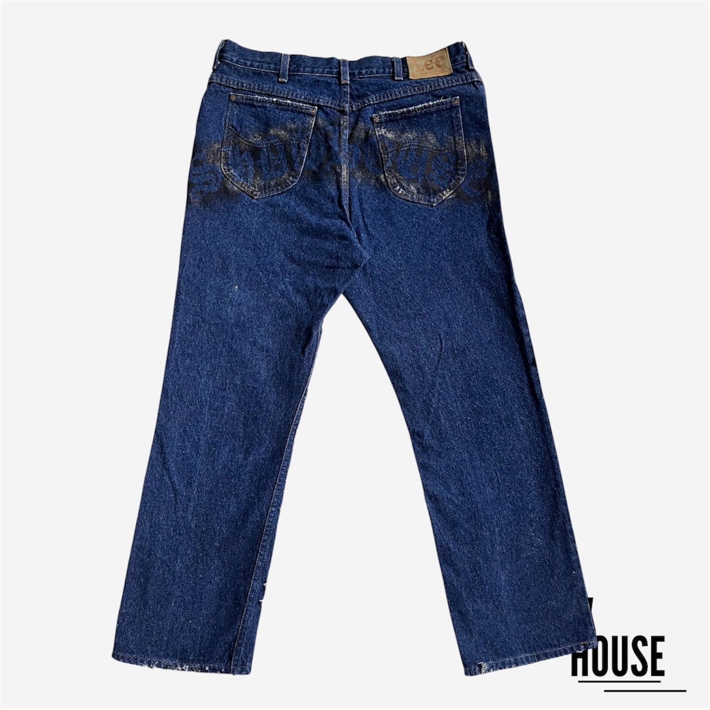 SHDWHOUSE Lee Denim Revived Jeans in Dark Blue Wash
