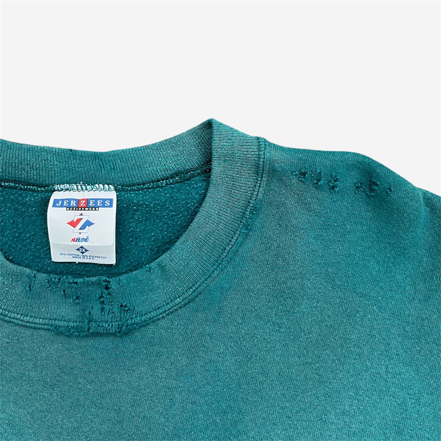 Jerzees Revived Vintage Crewneck in Washed Turquoise