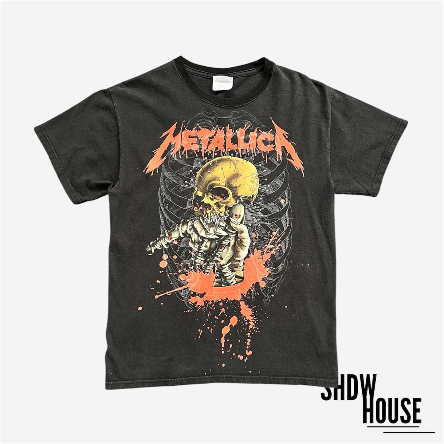 Metallica Death Magnetic 2008 Skull Tee in Washed Black