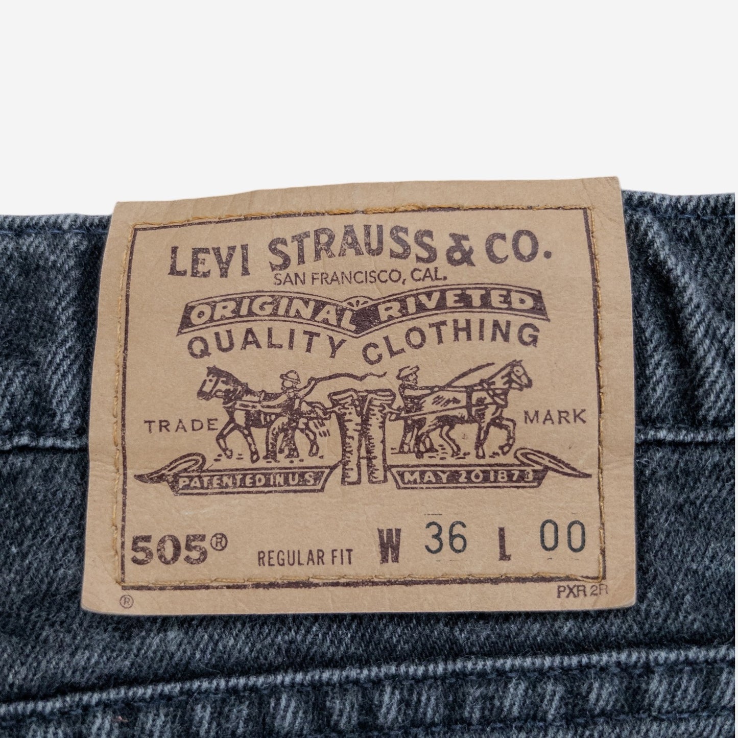 Levi Strauss & Co Vintage Orange Tab 505 Shorts in Washed Black