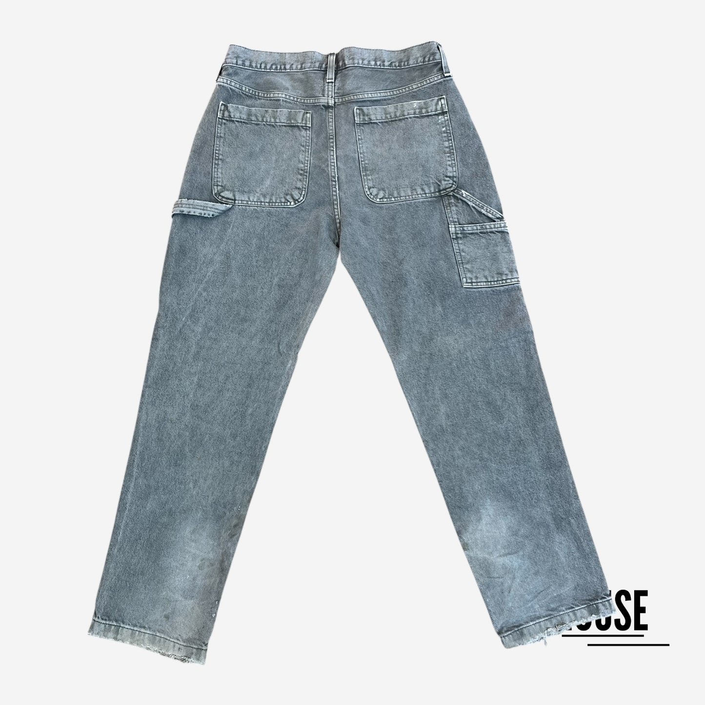 Abercrombie & Fitch Double Knee Carpenter Jeans in Grey