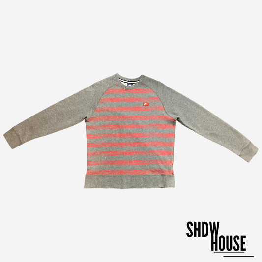 Nike Y2K Striped Sweatshirt in Grey/Red