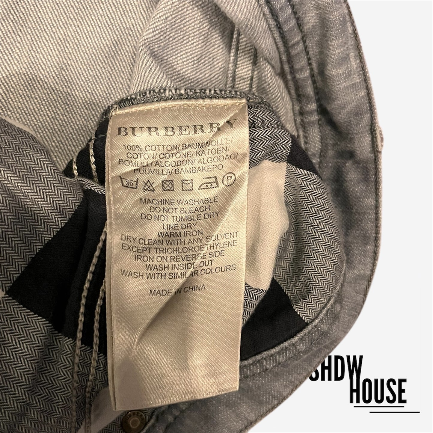 Burberry Denim Jeans in Stone Grey