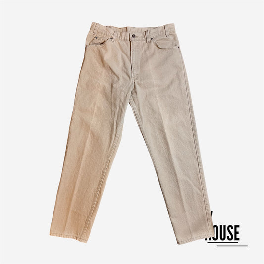 Levi Strauss & Co Vintage Orange Tab 505 Relaxed Fit Jeans in Beige