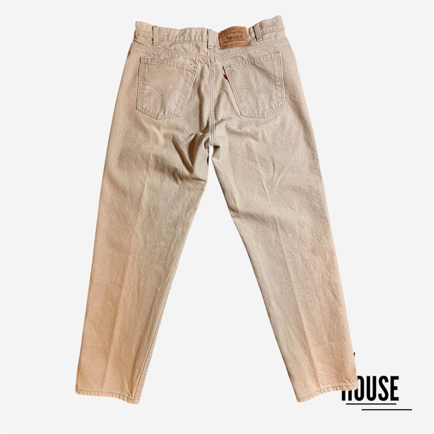 Levi Strauss & Co Vintage Orange Tab 505 Relaxed Fit Jeans in Beige