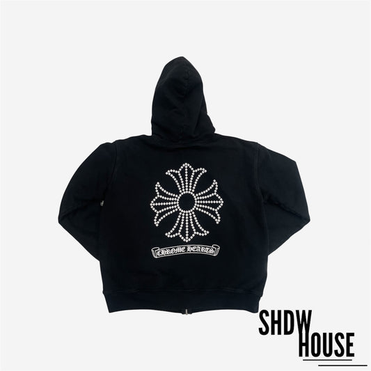 Chrome Hearts Vintage Plus Cross Hoodie in Black