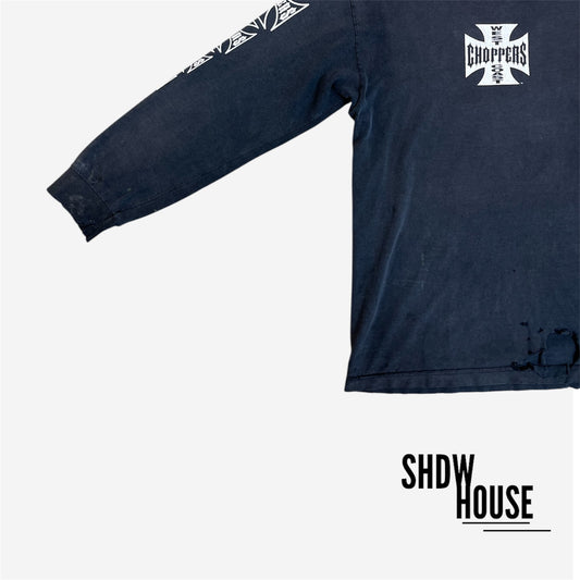 West Coast Choppers Vintage L/S Tee in Black