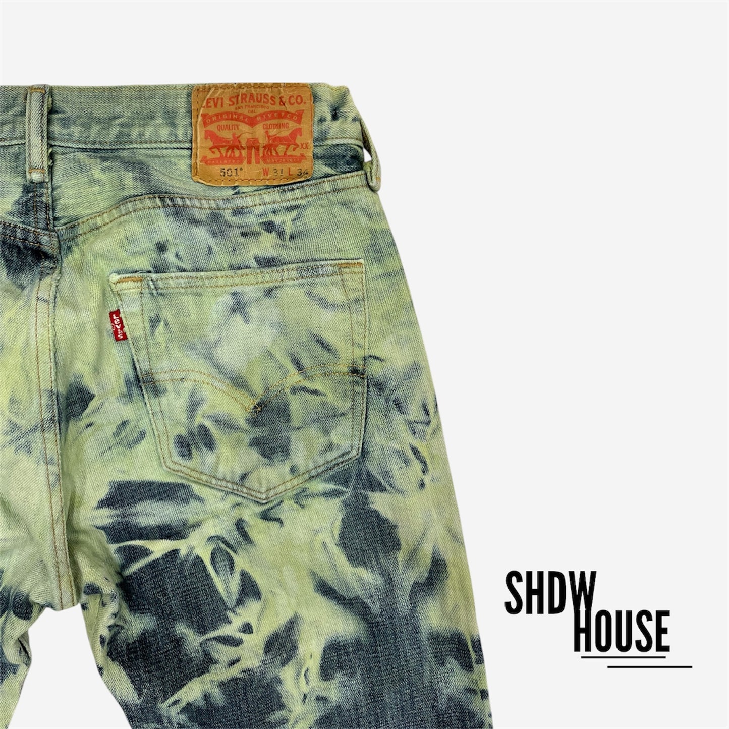 Levi Strauss & Co 501’s in Indigo/Green
