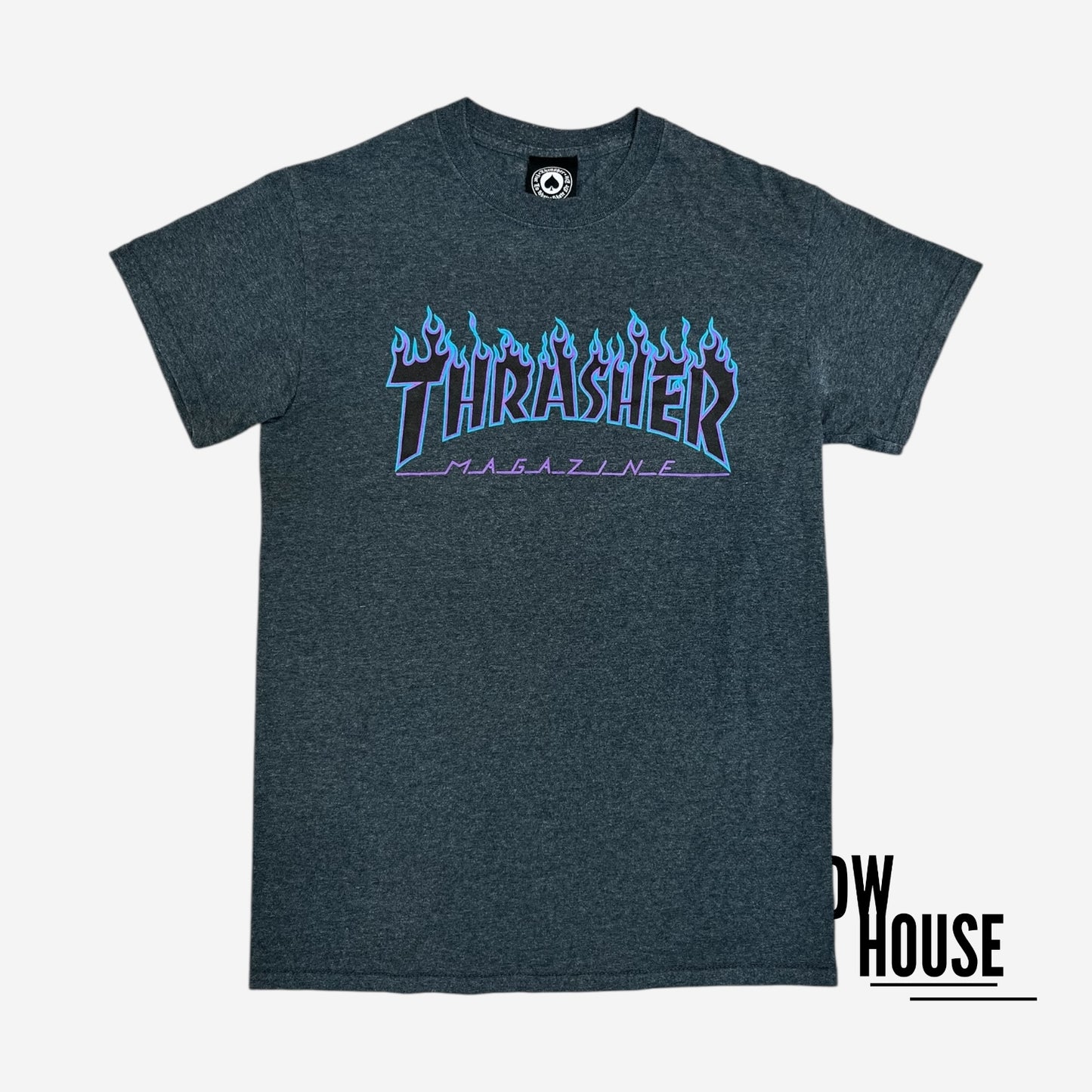Thrasher Magazine Flame Tee in Grey