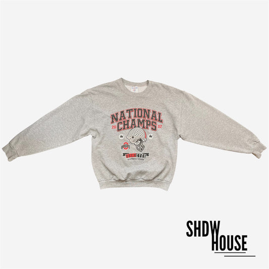 Ohio State Buckeyes 2000’s Perfect Season Sweatshirt in Grey