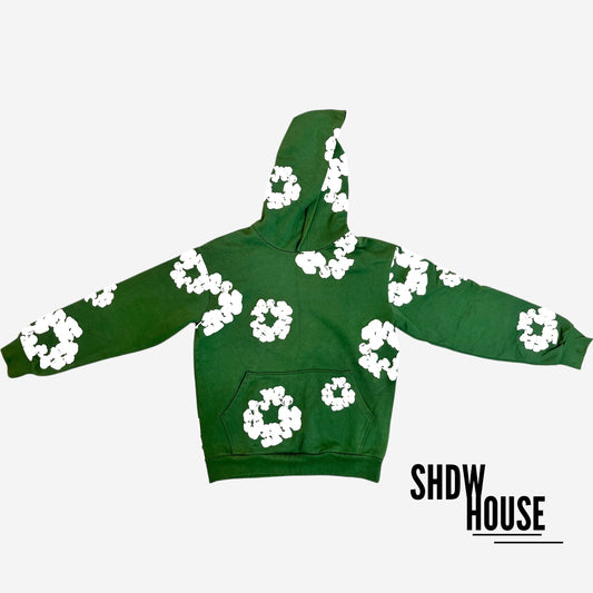 Denim Tears Cotton Wreath Hoodie in Green