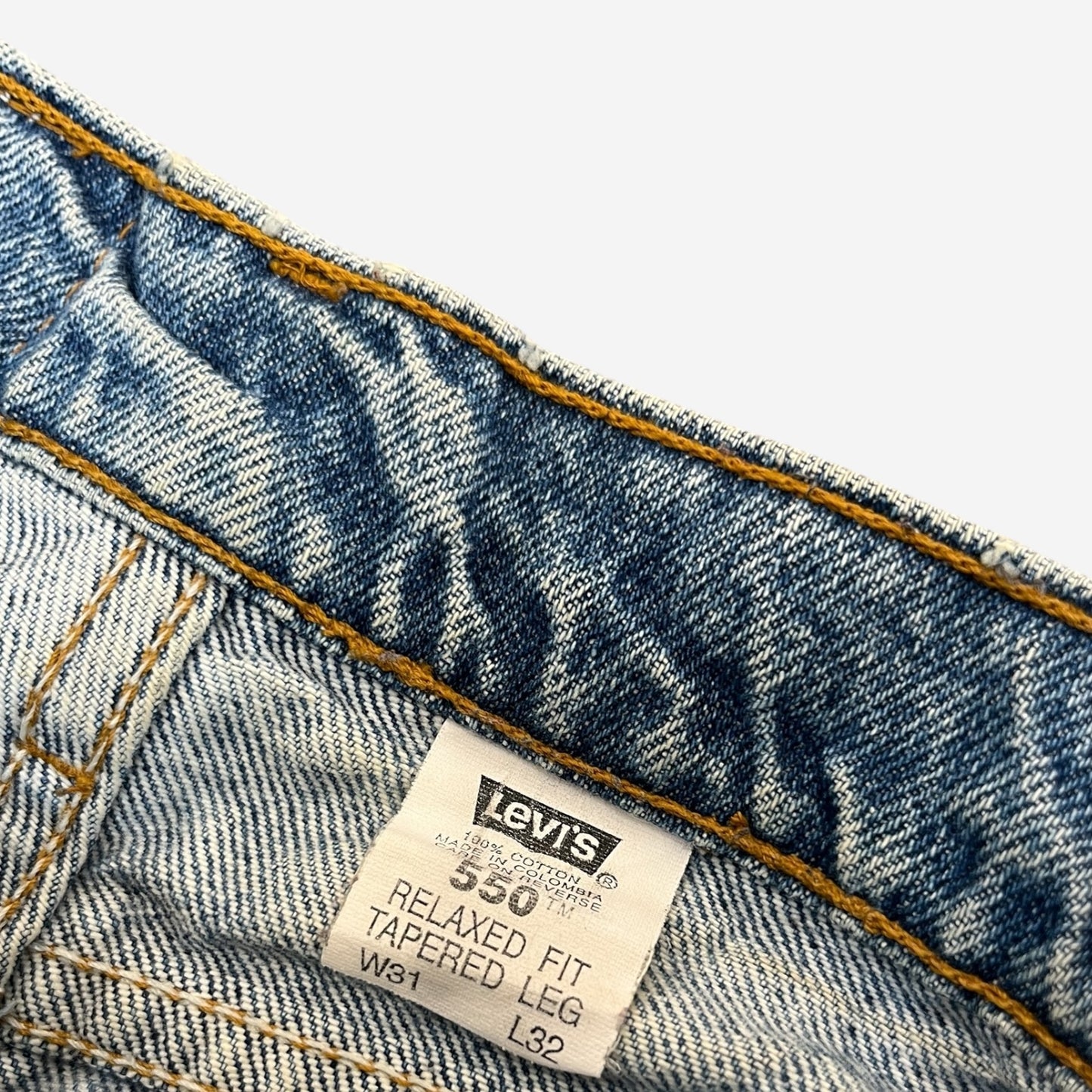Levi Strauss & Co Orange Tab 550’s in Blue Wash