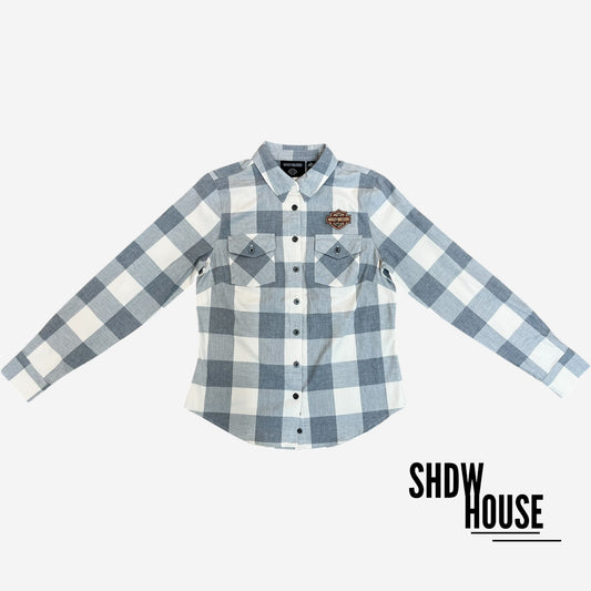 Harley Davidson Heritage Plaid    L/S in White