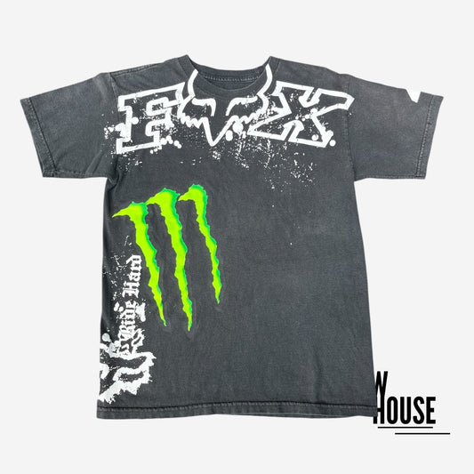 Fox x Monster Energy Tee in Washed Black