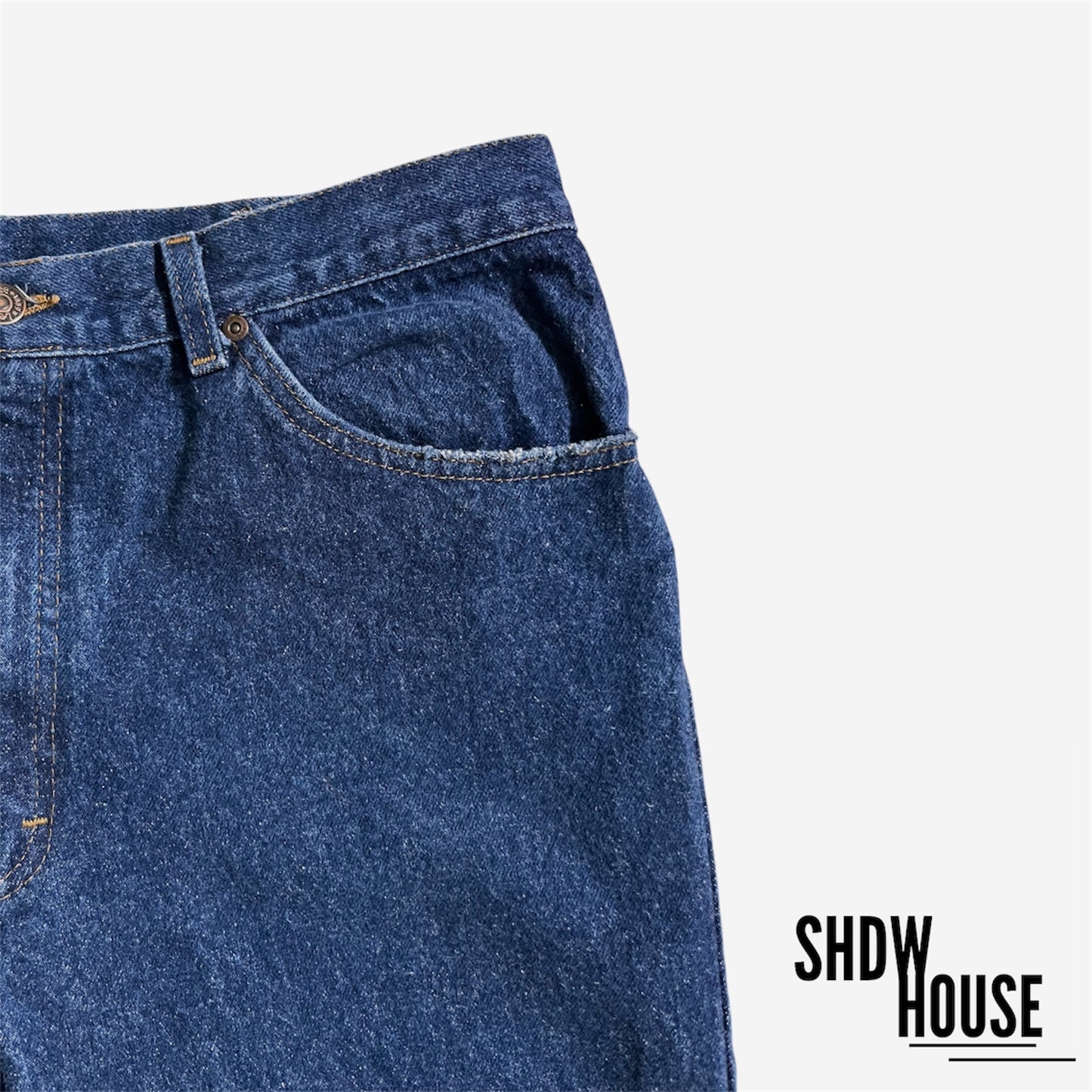 SHDWHOUSE Lee Denim Revived Jeans in Dark Blue Wash