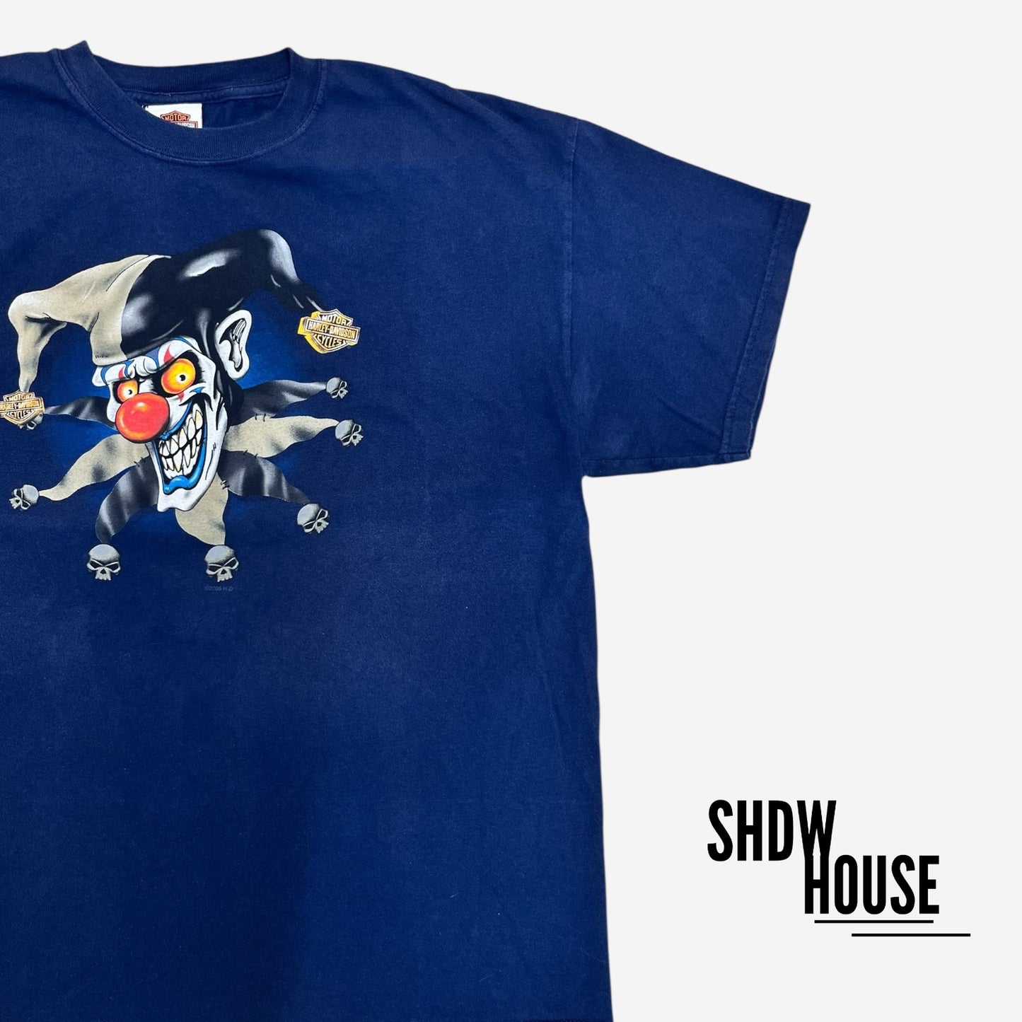 Harley Davidson ATL Exclusive Vintage Tee in Navy Blue