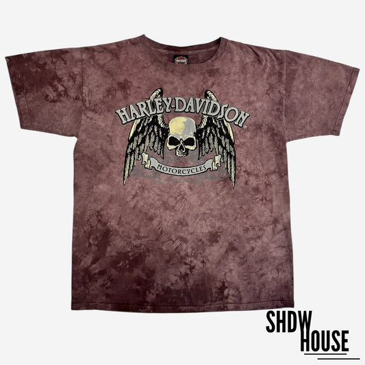 Harley Davidson Indiana Vintage 2004 Tee in Tie Dye Purple