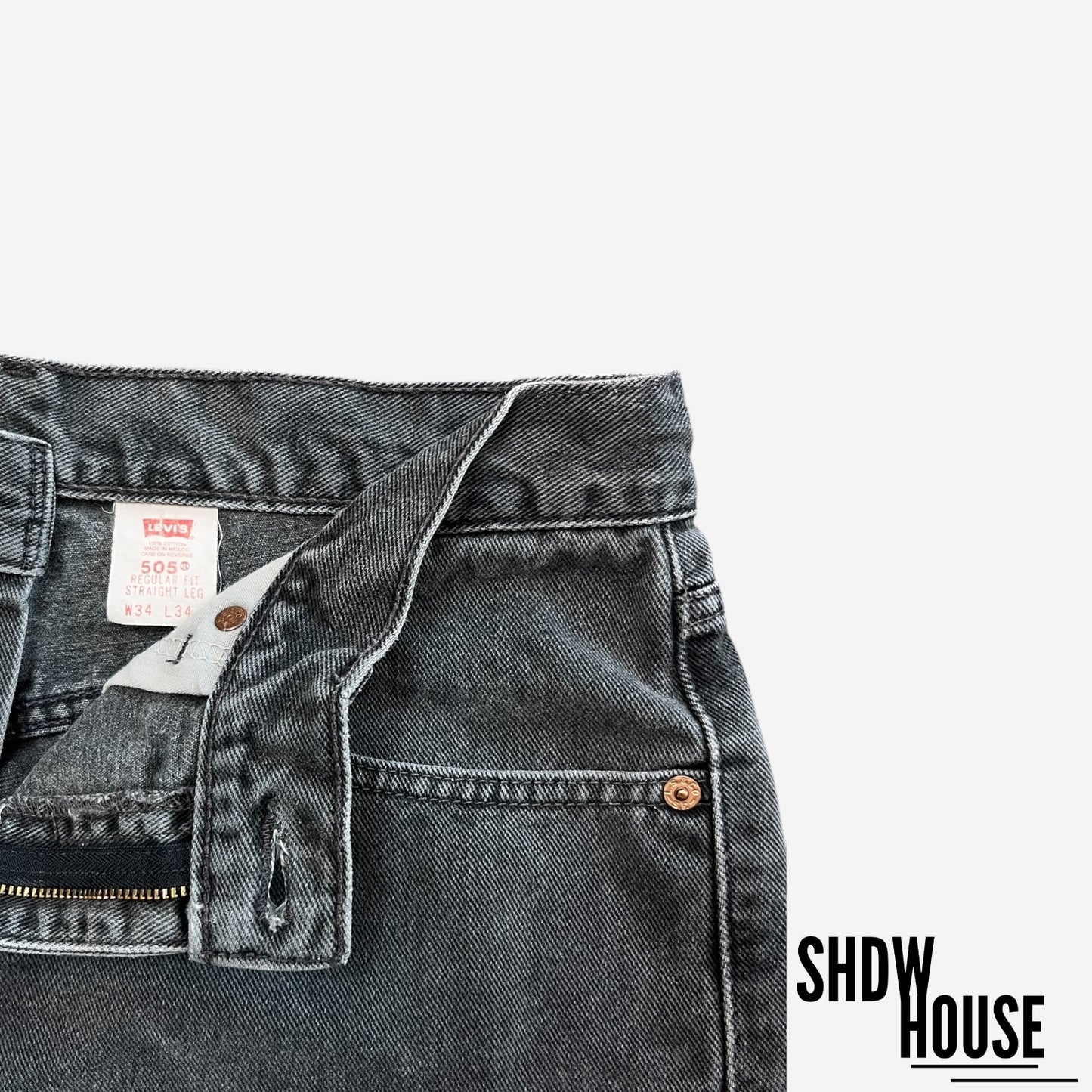 Levi Strauss & Co 505 Vintage Jeans in Washed Black