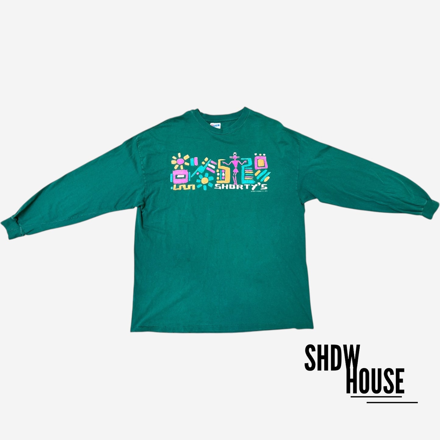 Vintage 1994 Shorty’s Mexican Roadhouse L/S Tee in Green