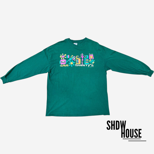 Vintage 1994 Shorty’s Mexican Roadhouse L/S Tee in Green