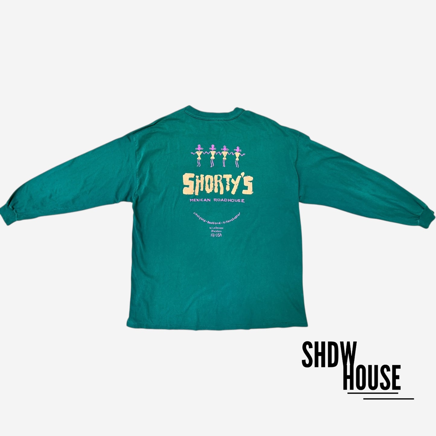 Vintage 1994 Shorty’s Mexican Roadhouse L/S Tee in Green